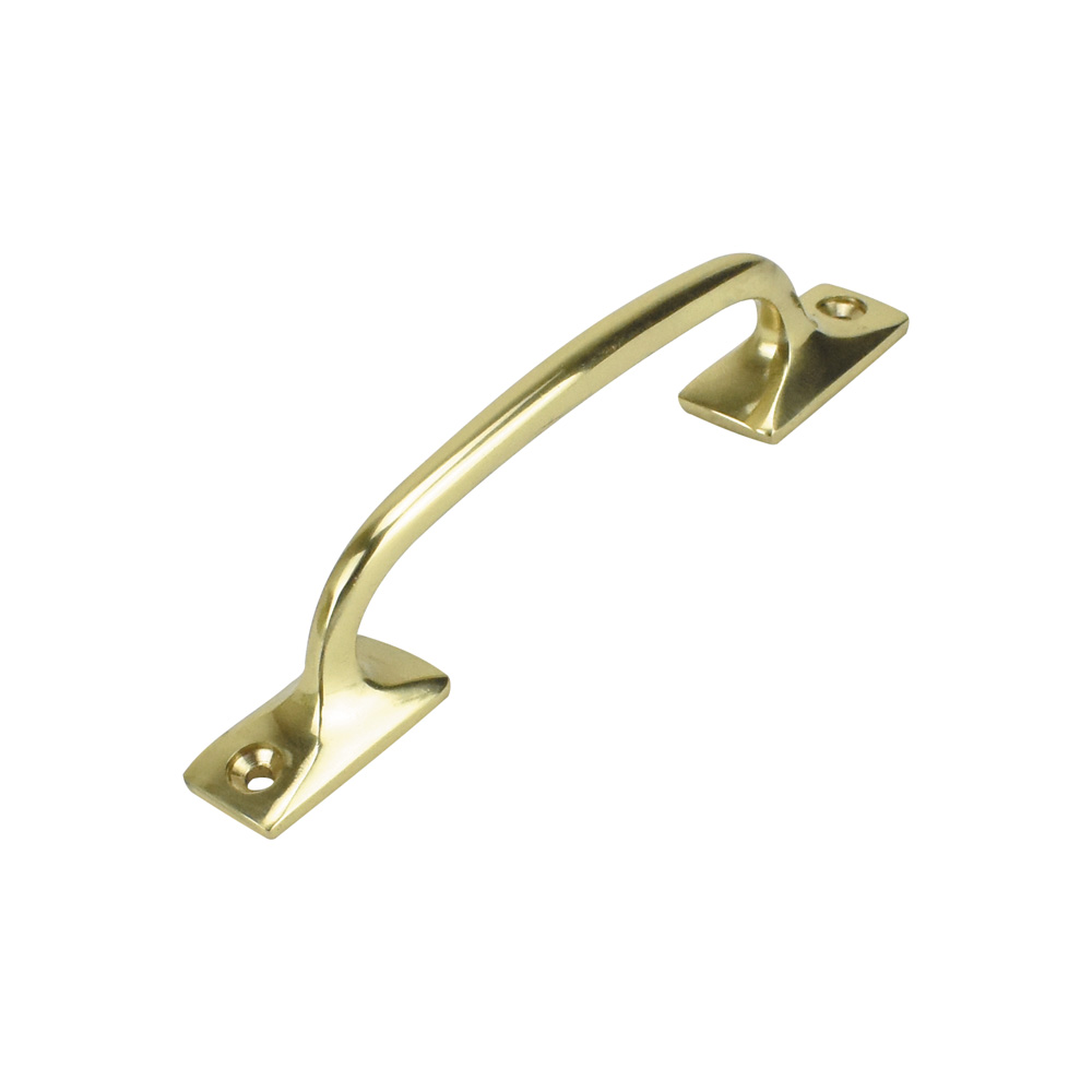 Sash Heritage Shaped Sash Handle (129mm) - Polished Brass